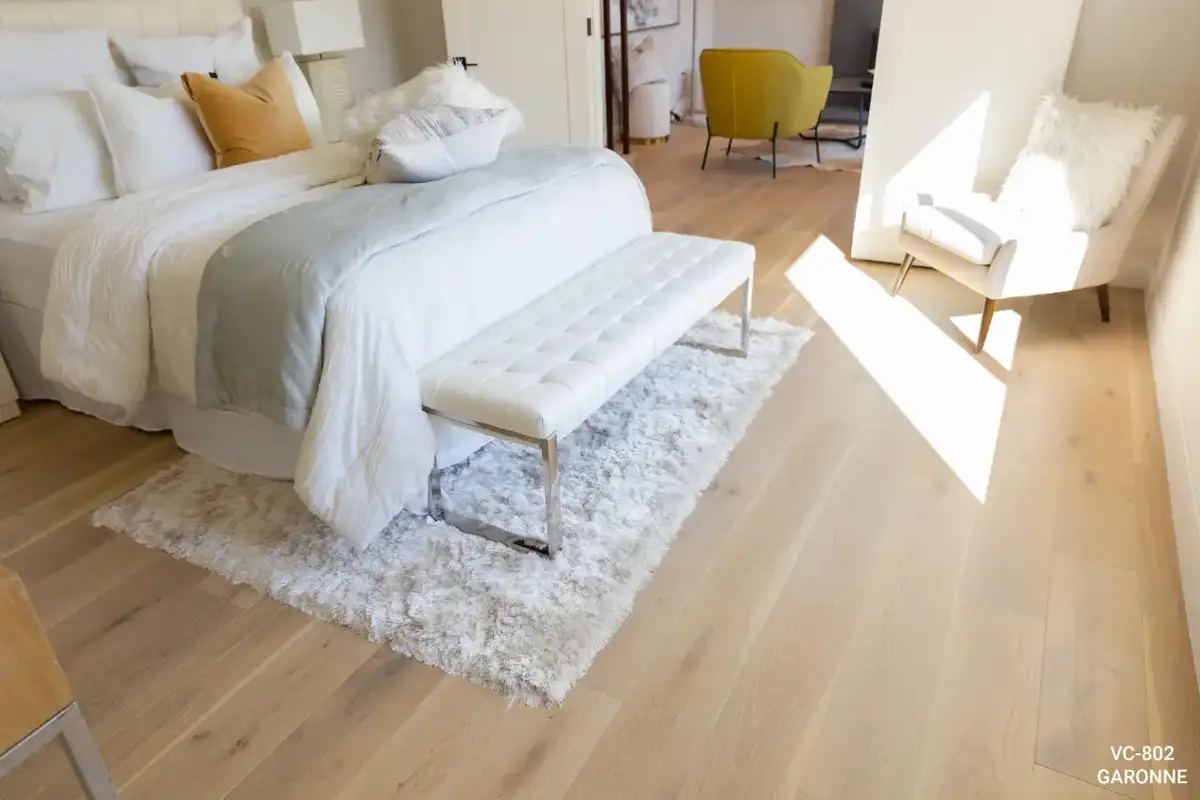 Vellichor Floors River Run Garonne European Oak Engineered Hardwood, installed in a room