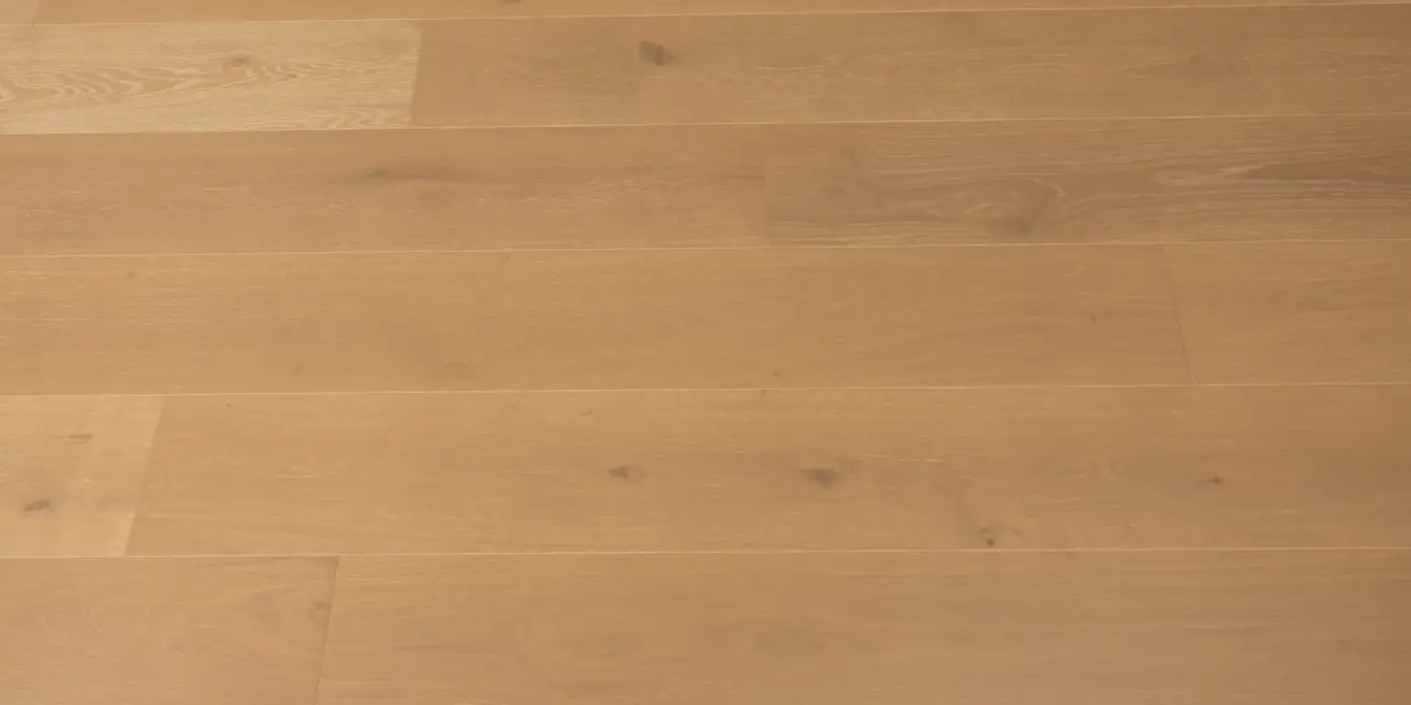 Villagio Wood Floors Victoria Trapani European white oak Engineered Hardwood, installed in a room
