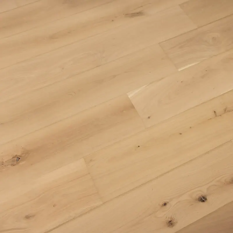 Villagio Wood Floors Victoria Unfinished 9-1/2″ European white oak Engineered Hardwood, installed in a room